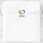 World Down Syndrome Day Awareness family Support ラウンドシール (バッグ)