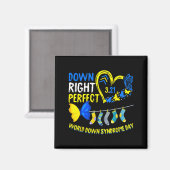 World down syndrome day march 21 down right perfec マグネット (正面/裏面)