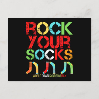 World Down Syndrome Day Rock Your Socks ポストカード