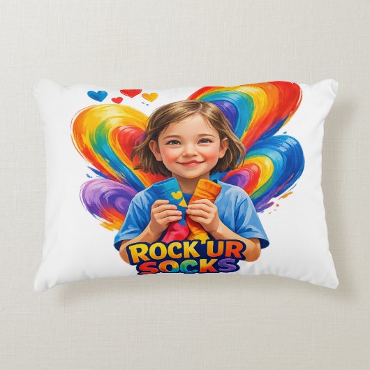 World Down Syndrome Day shirt アクセントクッション (正面)