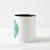 World Ecofly Icon Happy Earth Clipアートエコフライ ツートーンマグカップ (中央)
