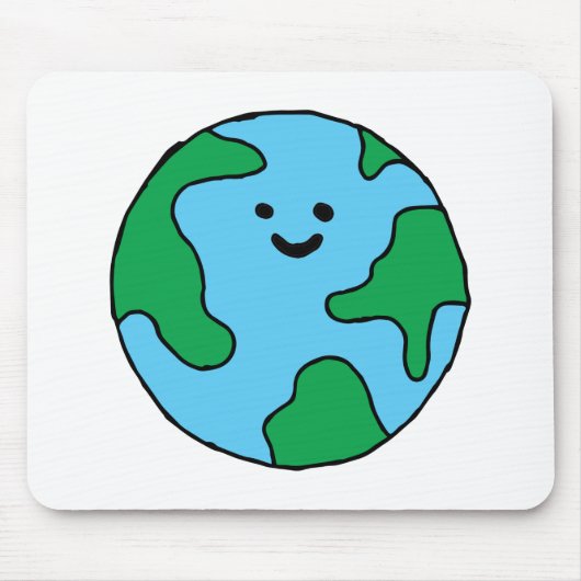 World Ecofly Icon Happy Earth Clipアートエコフライ マウスパッド (正面)