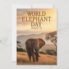 World Elephant Day African Savanna Art シーズンカード