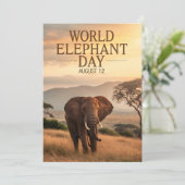 World Elephant Day African Savanna Art シーズンカード (スタンド正面)