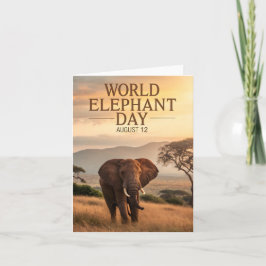 World Elephant Day African Savanna Art シーズンカード