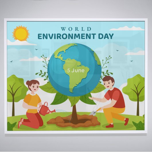 World Environment Day Custom Text Planting Trees ポスター