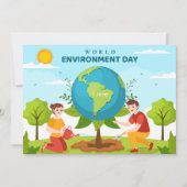 World Environment Day Tree Planting Flat Card (正面)