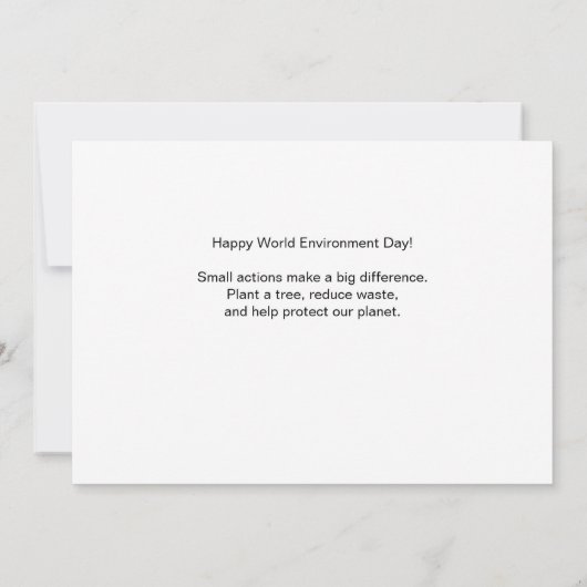 World Environment Day Tree Planting Flat Card (裏面)