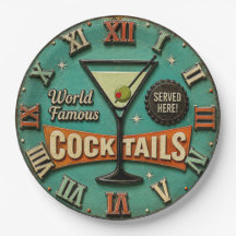 World Famous Cocktails Retro Martini Bar Decor
