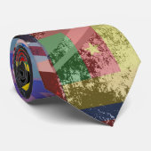 World Flag Distressed Glitch Abstract Collage  ネクタイ (ロール)