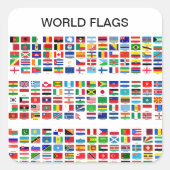 World Flags スクエアシール (正面)