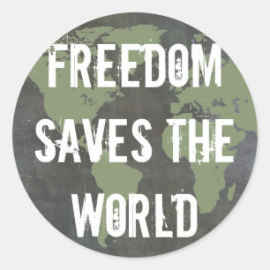 World Freedomステッカー ラウンドシール