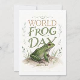 World Frog Day Watercolor Nature Art シーズンカード