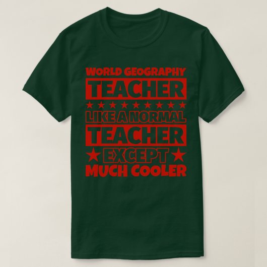 World Geography先生ギフトクール Tシャツ (デザイン正面)