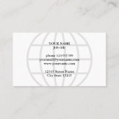 World Globeロゴの名刺テンプレート 名刺 (裏面)