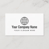 World Globeロゴの名刺テンプレート 名刺 (正面)