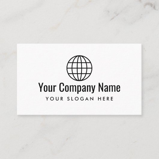 World Globeロゴの名刺テンプレート 名刺 (正面)