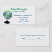 World Globe先生名刺 予約カード (正面/裏面)