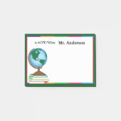 World Globe on Stack of Books先生 ポストイット (正面)