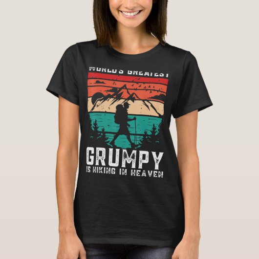 World Greatest Grumpy Hiking in Heaven Family Memo Tシャツ (正面)