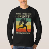 World Greatest Grumpy Running in Heaven Family Mem Tシャツ (正面)