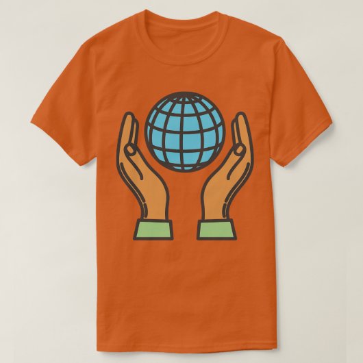 World In The Palm Of Your Hands Environmentアイコン Tシャツ (デザイン正面)
