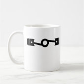 "World is Flat"-スタイルロゴ(キャプションなし) コーヒーマグカップ (左)