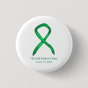 World Kidney Day認識度リボンピンボタン 缶バッジ