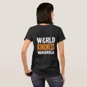 World Kindness Warrior Typography Vector Design Tシャツ (裏面フル)