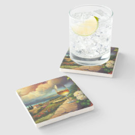 World Locations Coasters / フランスの Riviera 01 ストーンコースター