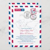 World Locations USA and Germany Airmail | ウェディング 招待状 (正面/裏面)