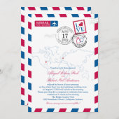 World Locations USA and Germany Airmail | ウェディング 招待状 (正面/裏面)