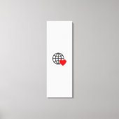 World Love Globe Icon | Heart Earth Summer Design キャンバスプリント (正面)