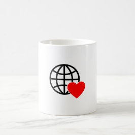 World Love Globe Icon | Heart Earth Summer Design コーヒーマグカップ