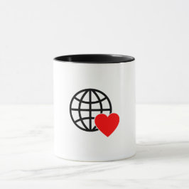 World Love Globe Icon | Heart Earth Summer Design マグカップ