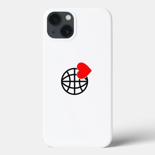 World Love Globe Icon | Heart Earth Summer Design Case-Mate iPhoneケース (裏面)