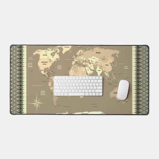 World Map  デスクマット (キーボード&マウス)