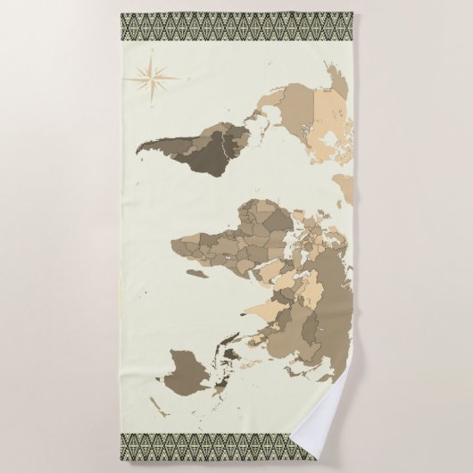 World Map  ビーチタオル (正面)
