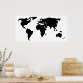 World Map ポスター (キッチン)
