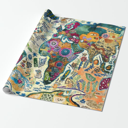 World Map  ラッピングペーパー (アンロールド)