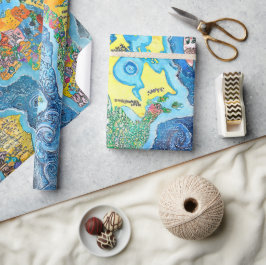 World Map  ラッピングペーパー