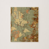 World Map Antique 1886 Illustrated ジグソーパズル (縦)