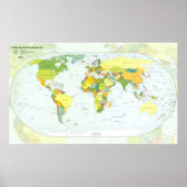 world+map+globe+country+atlas ポスター (正面)