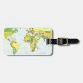 World Map Globe Country Atlas ラゲッジタグ (正面横)