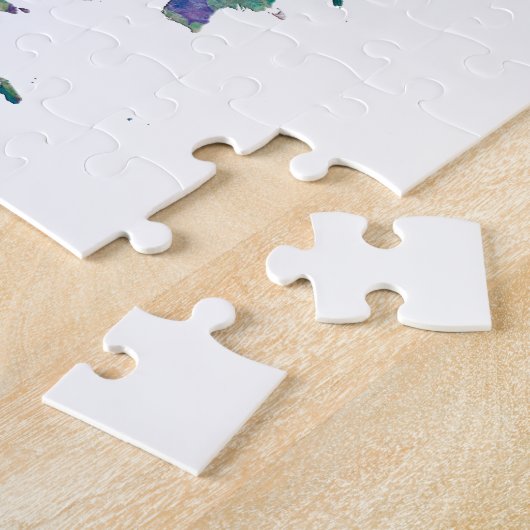 World map in watercolor ジグソーパズル (側面)