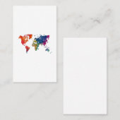 World map in watercolor 名刺 (正面/裏面)