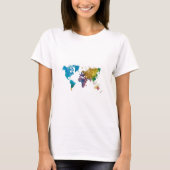 World map in watercolor tシャツ (正面)