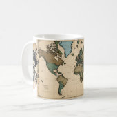 World map mug コーヒーマグカップ (正面左)