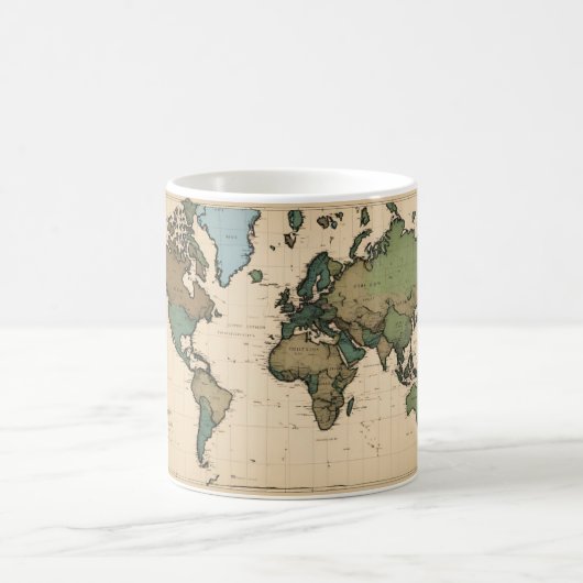 World map mug コーヒーマグカップ (中央)