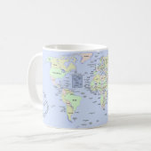 World Map - Planning My Next Adventure - Custom コーヒーマグカップ (正面左)
